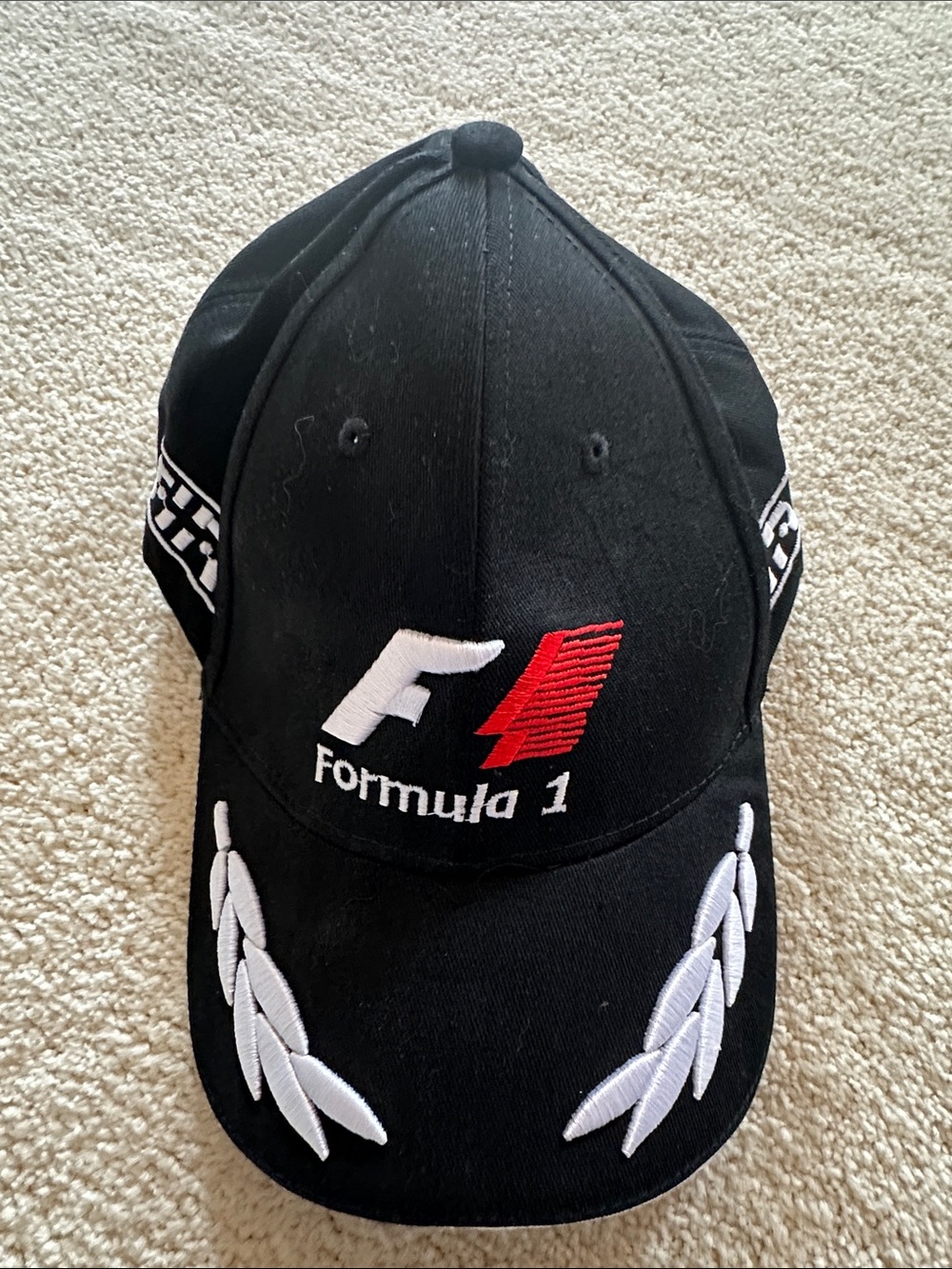 Formula 1 Black Embroidered Racing Cap